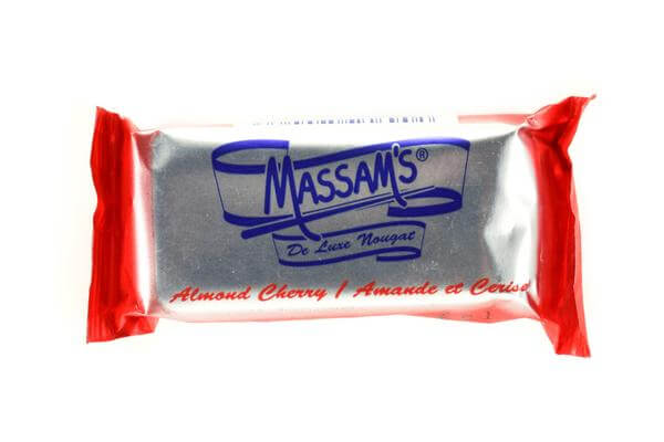 BEST BY OCTOBER 2024: Massams Nougat Almond Cherry Bar (Kosher) 25g