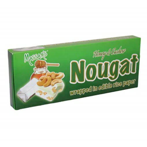 Massams Nougat Honey Cashew Box (Pack of Six Bars) (Kosher) 150g