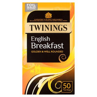 Twinings English Breakfast (One Box 50 Tea Bags) 125g