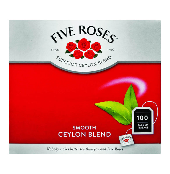 Five Roses Tagged Tea Bags (Pack of 100 Bags) 250g