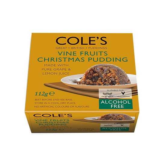 Coles Christmas Pudding Alcohol Free Vine Fruits 112g