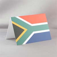 African Hut South African Flag Note Card 12g