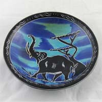 African Hut Soapstone Bowl Size 2 (6") Elephant (Colors and Pictures Vary) 307g