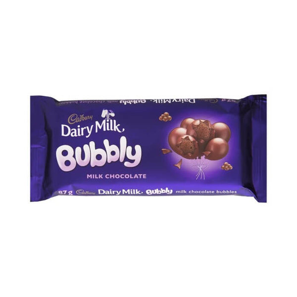 Cadbury Bubbly Milk Chocolate  HEAT SENSITIVE ITEM. PLEASE ADD ITEM 122942 TO THE ORDER TO TRY TO PROTECT CHOCOLATES FROM HEAT DAMAGE. 87g