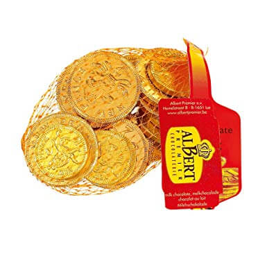 Albert Premium Christmas Coins Milk Chocolate Gold Coins in a Net 60g