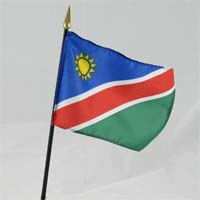 African Hut Flag Namibia 4" X 6" 30g