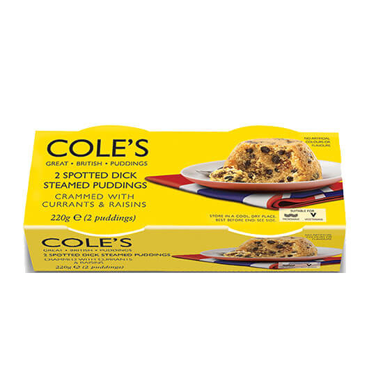 Coles Pudding Spotted Dick (Pack of 2) 220g