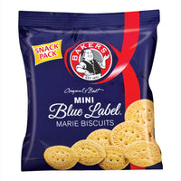 BEST BY MARCH 2024: Bakers Blue Label Mini Marie Biscuits Bag 40g