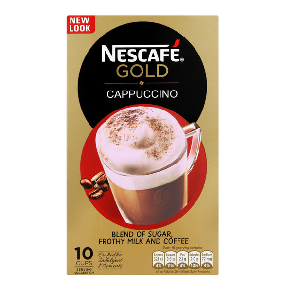 Nestle Nescafe Coffee - Cappuccino Mix SA (Pack of 10) 180g