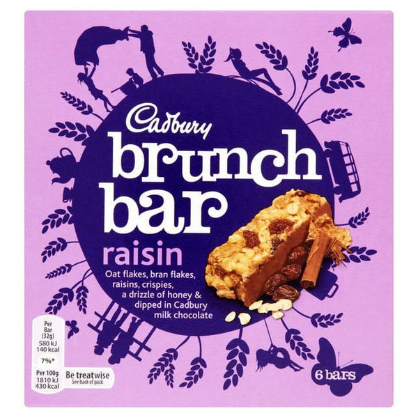 BEST BY DECEMBER 2024: Cadbury Brunch Bar Raisin (Pack Of 5 Bars) 160g