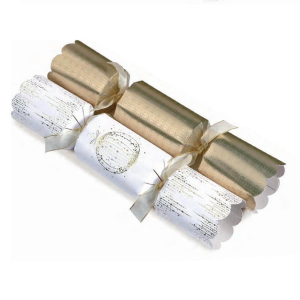 Tom Smith Christmas Crackers Premium Gold And White (Pack of 8 X 14" Crackers) 400g