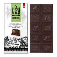 BEST BY AUGUST 2023: Milk Boy Swiss Chocolate - Mint Crisp with 72% Cocoa 100g