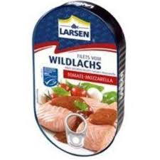 BEST BY FEBRUARY 2025: Larsen Pacific Wild Salmon in Tomato Mozarella Sauce 200g