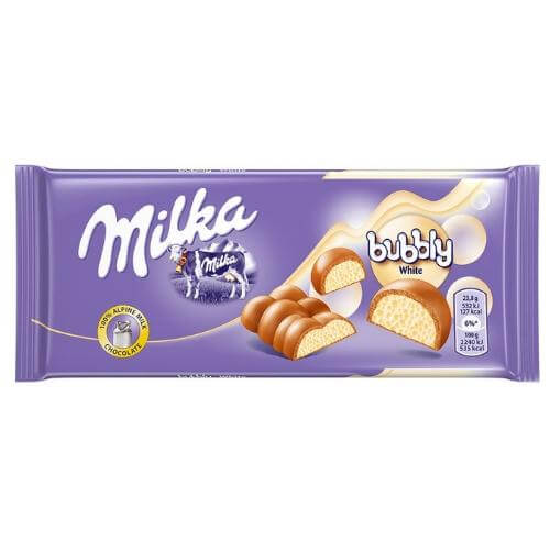 Milka Bubbly White Chocolate Bar 95g