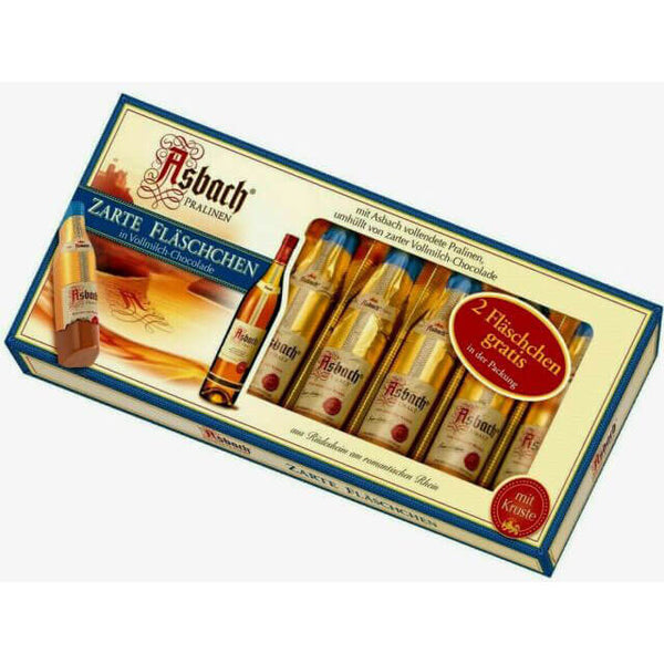 Asbach Zarte Flaechchen Milk Chocolate Bottles (8pk) 100g