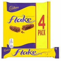 Cadbury Flake Bars 4PK HEAT SENSITIVE ITEM. PLEASE ADD ITEM 122942 TO THE ORDER TO TRY TO PROTECT CHOCOLATES FROM HEAT DAMAGE. 80g