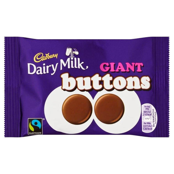 Cadbury Dairy Milk Giant Buttons Bag  HEAT SENSITIVE ITEM. PLEASE ADD ITEM 122942 TO THE ORDER TO TRY TO PROTECT CHOCOLATES FROM HEAT DAMAGE. 40g