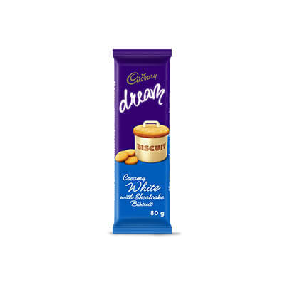 Cadbury Dream Biscuit Bar  HEAT SENSITIVE ITEM. PLEASE ADD ITEM 122942 TO THE ORDER TO TRY TO PROTECT CHOCOLATES FROM HEAT DAMAGE. 80g