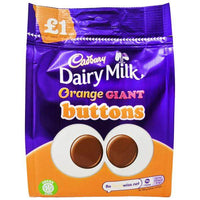 Cadbury Dairy Milk Orange Giant Buttons  HEAT SENSITIVE ITEM. PLEASE ADD ITEM 122942 TO THE ORDER TO TRY TO PROTECT CHOCOLATES FROM HEAT DAMAGE. 85g