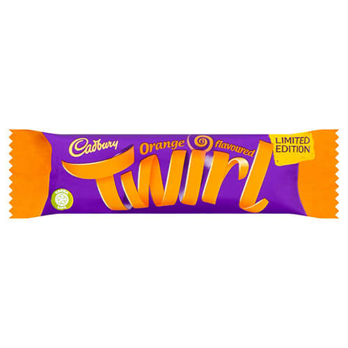 Cadbury Twirl Orange (Dipped Flake)  HEAT SENSITIVE ITEM. PLEASE ADD ITEM 122942 TO THE ORDER TO TRY TO PROTECT CHOCOLATES FROM HEAT DAMAGE. 43g