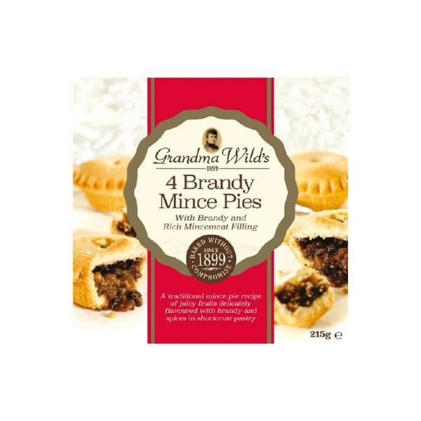 Grandma Wilds Brandy Mince Fruit Pies 4 Count 215g
