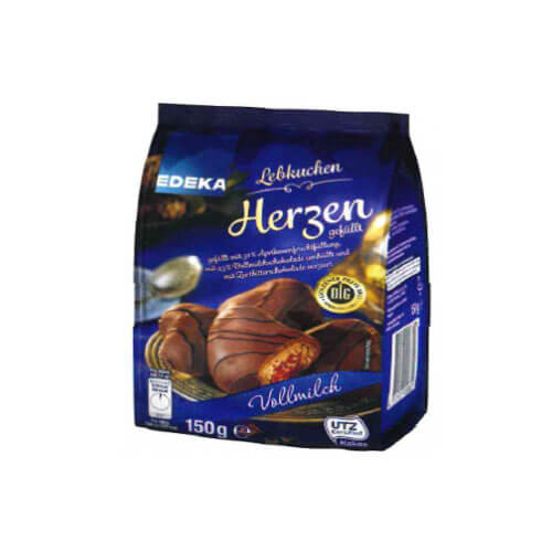 Edeka Lebkuchen Herzen Gefuellt Vollmilch 150g