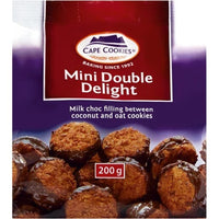 Cape Cookies Mini Double Delight  HEAT SENSITIVE ITEM. PLEASE ADD ITEM 122942 TO THE ORDER TO TRY TO PROTECT CHOCOLATES FROM HEAT DAMAGE. 200g