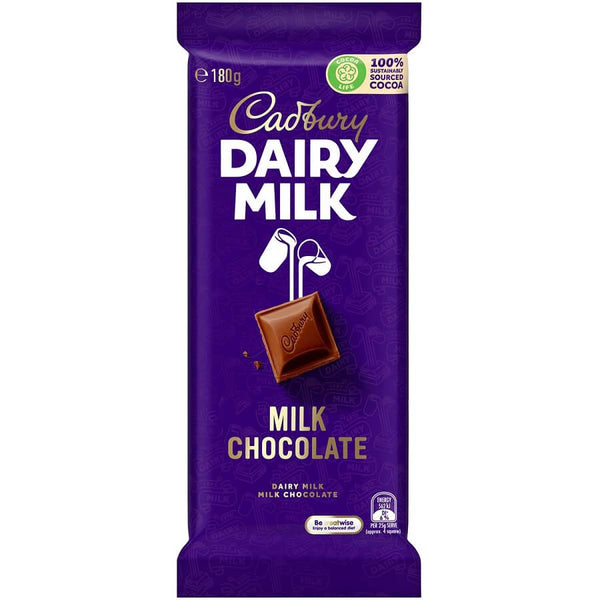 Cadbury Dairy Milk Chocolate slab (Australia) 180g