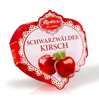 Reber Black Forest Hearts Kirsch Marzipan (HEAT SENSITIVE ITEM - PLEASE ADD A THERMAL BOX TO YOUR ORDER TO PROTECT YOUR ITEMS 32g