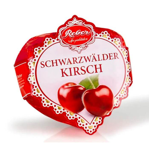 Reber Black Forest Hearts Kirsch Marzipan 32g