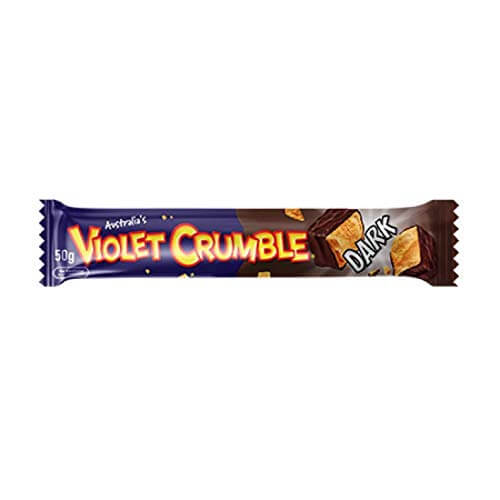 BEST BY DECEMBER 2024: Nestle Violet Crumble Dark Bar, Delicious Crumbly Honeycomb Bar 50g