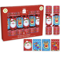 Giftmaker Christmas Crackers Mini Santa and Friends Red 6 x 6 Inch Crackers 500g