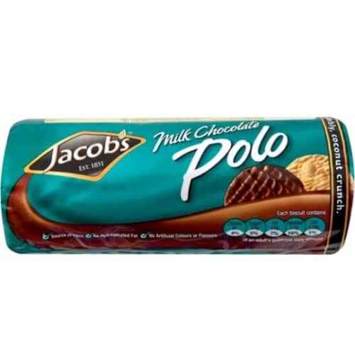 Jacobs Chocolate Polo Biscuits HEAT SENSITIVE ITEM. PLEASE ADD ITEM 122942 TO THE ORDER TO TRY TO PROTECT CHOCOLATES FROM HEAT DAMAGE. 250g