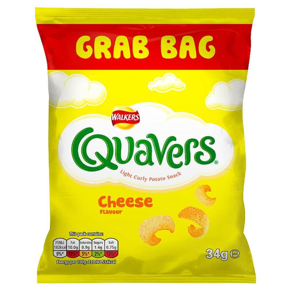 Walkers Quavers Cheese Flavor Crisps 34g