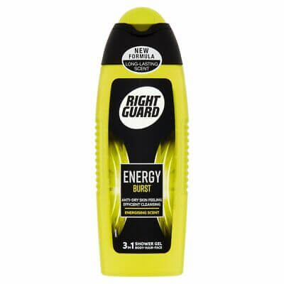 Right Guard 2 in 1 Shower Gel Energy Burst 250ml