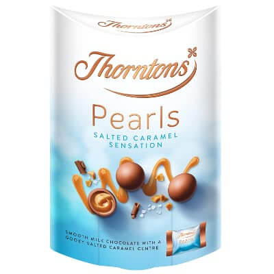 BEST BY MAY 2025: Thorntons Pearls Salted Caramel 167g