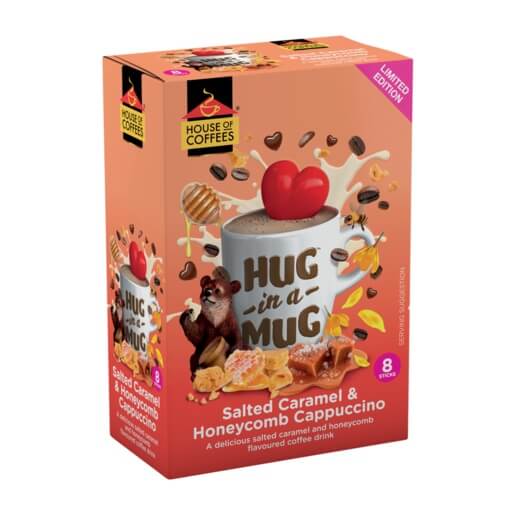 BEST BY NOVEMBER 2024: House of Coffees Hug in a Mug Salted Caramel and Honeycomb Cappuccino 192g