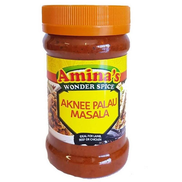 BEST BY OCTOBER 2024: Aminas Wonder Spice Marinade Paste Akhnee Palau Masala 325g