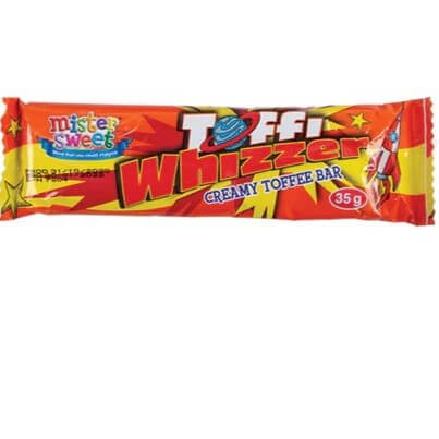BEST BY MAY 2025: Mister Sweet Toffi Whizzer Creamy Bar 35g