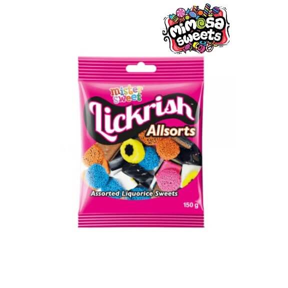 Mr Sweet Lickrish Allsorts Bag 150g