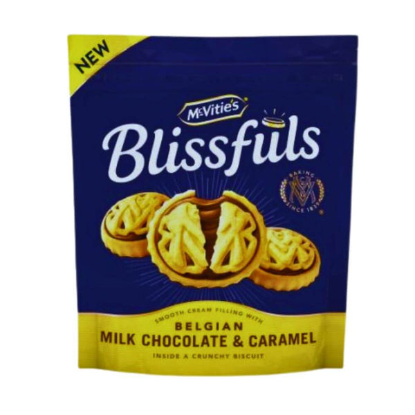 Mcvities Blissfuls Belgian Milk Chocolate and Hazelnut (HEAT SENSITIVE ITEM - PLEASE ADD A THERMAL BOX (ITEM NUMBER 114878) TO YOUR ORDER TO PROTECT YOUR ITEMS FROM HEAT DAMAGE) 172g