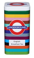 Infinity Brands London Tube Money Box Tin 40 Tea Bags English Breakfast 125g