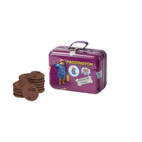 Infinity Brands Paddington Bear Orange Chocolate Marmalade Cookies Purple Suitcase Tin 300g