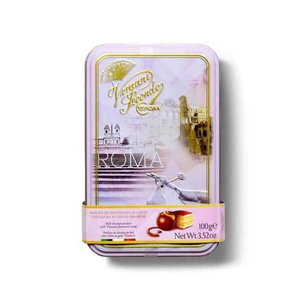 Vergani Roma Milk Chocolate Pralines with Tiramisu Cream 100g