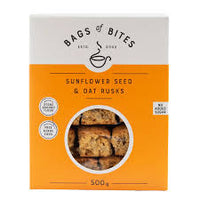 Bag Of Bites Sunflowerseed And Oat Rusk Box 500g