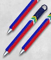 African Hut Heritage Day SA Flag Beaded Pen 50g