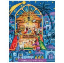 Advent Calendar Erikas Advent Calendar Nativity Scene Blue City Outline 50g