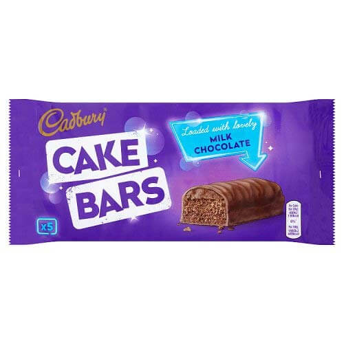 Cadbury Cake Milk Chocolate Bars 135g