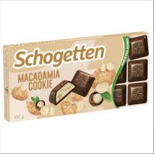 Schogetten Macadamia Cookie Chocolate Bar HEAT SENSITIVE ITEM. PLEASE ADD ITEM 122942 TO THE ORDER TO TRY TO PROTECT CHOCOLATES FROM HEAT DAMAGE 100g