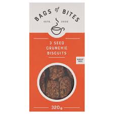 Bags of Bites 3 Seed Crunchie Biscuits Wheat Free 320g
